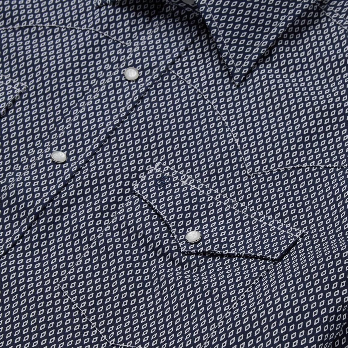 Diamond Geo Western Shirt Blue | Men Stetson Western Shirts