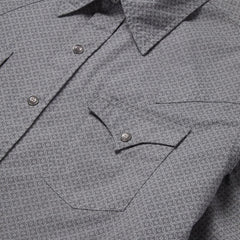 Diamond Print Western Shirt Grey | Men Stetson Modern Cut