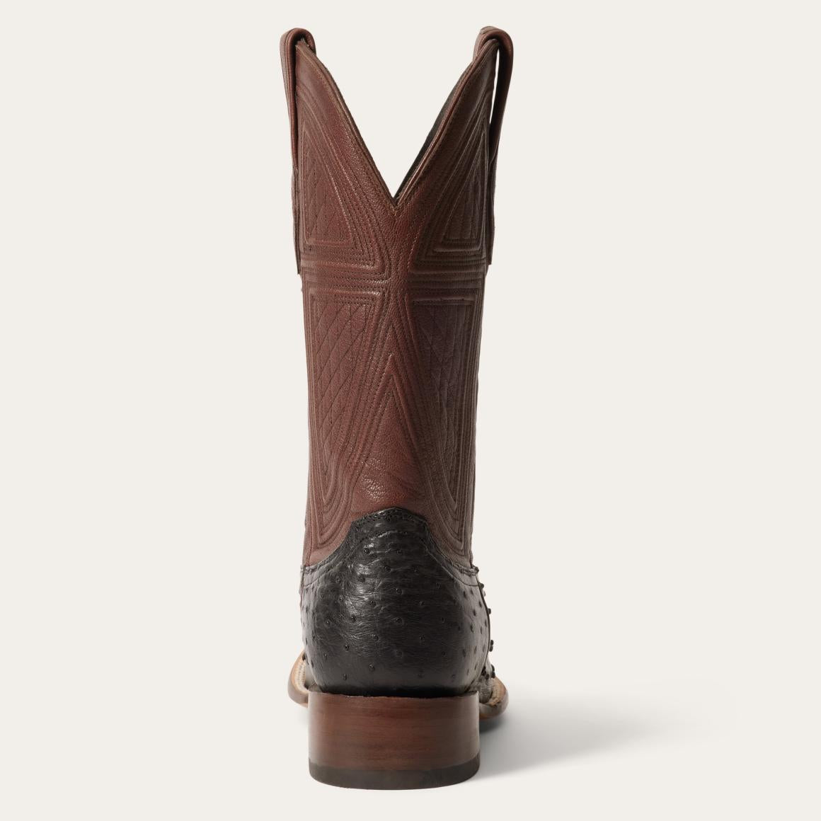 Dillon Ostrich Boots Black | Men Stetson Western