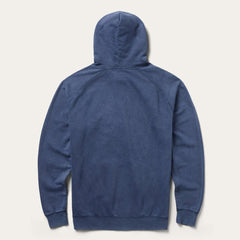 Distressed Logo Hooded Sweatshirt Blue | Men Stetson Sweaters &amp; Hoodies