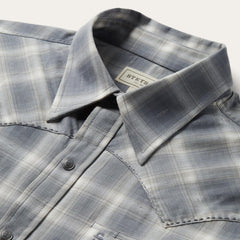 Dobby Twill Plaid Shirt Brown | Men Stetson Western Shirts
