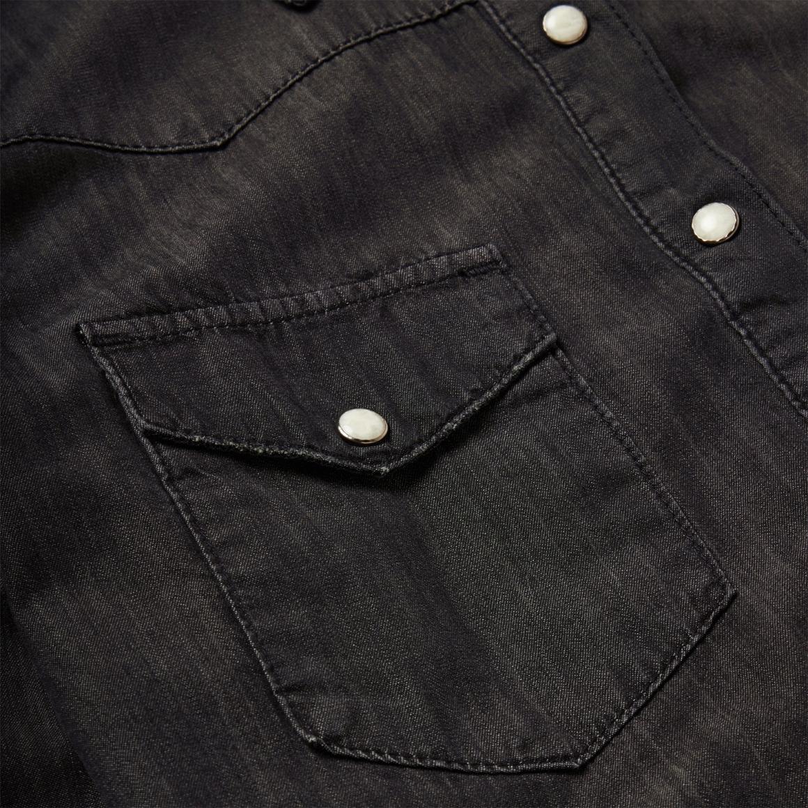 Embroidered Black Denim Shirt Black | Women Stetson Western Shirts