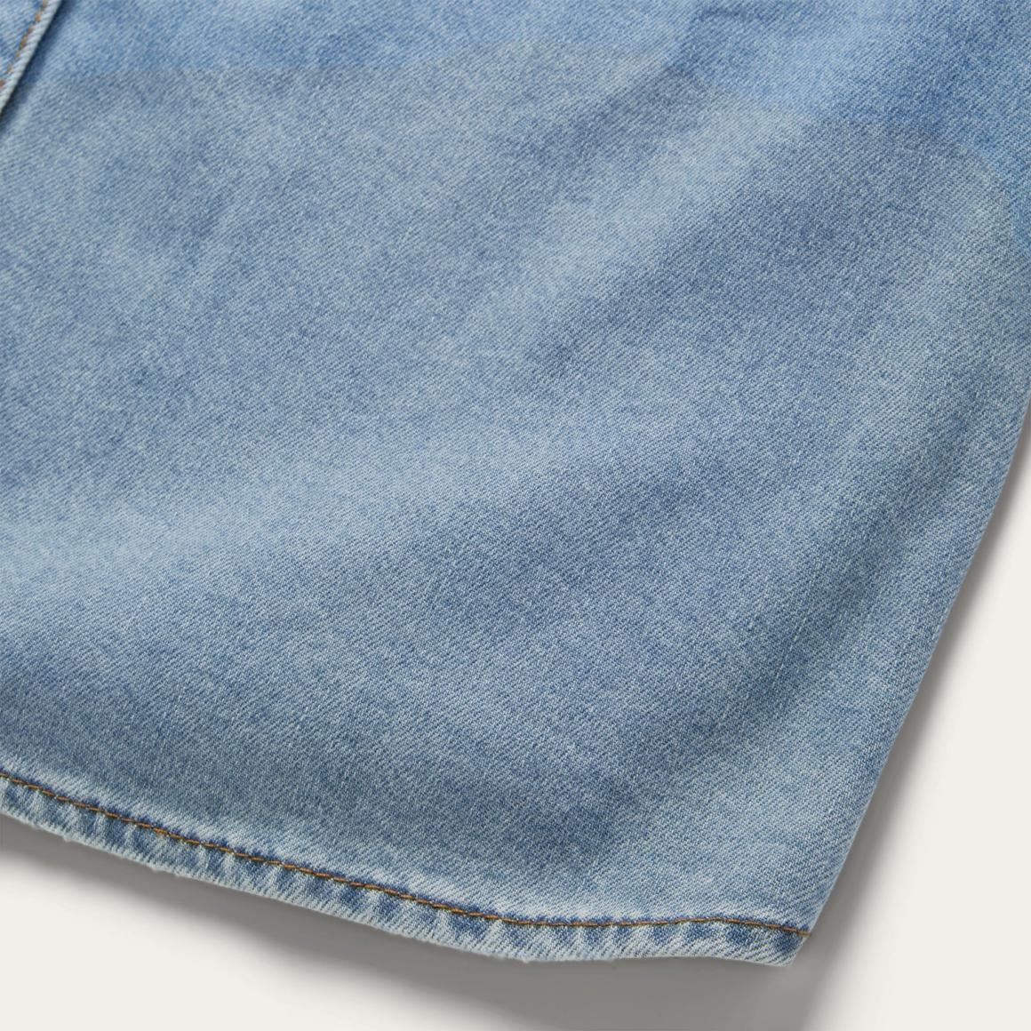 Embroidered Denim Shirt Dress Blue | Women Stetson Shirt Dresses