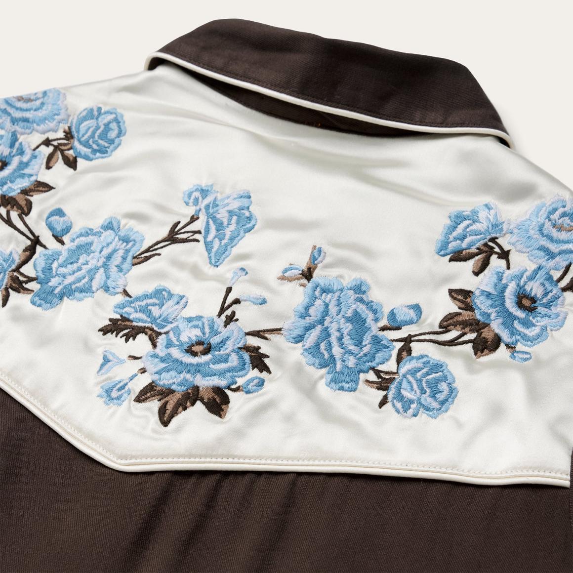 Embroidered Western Shirt Brown | Women Stetson Western Shirts