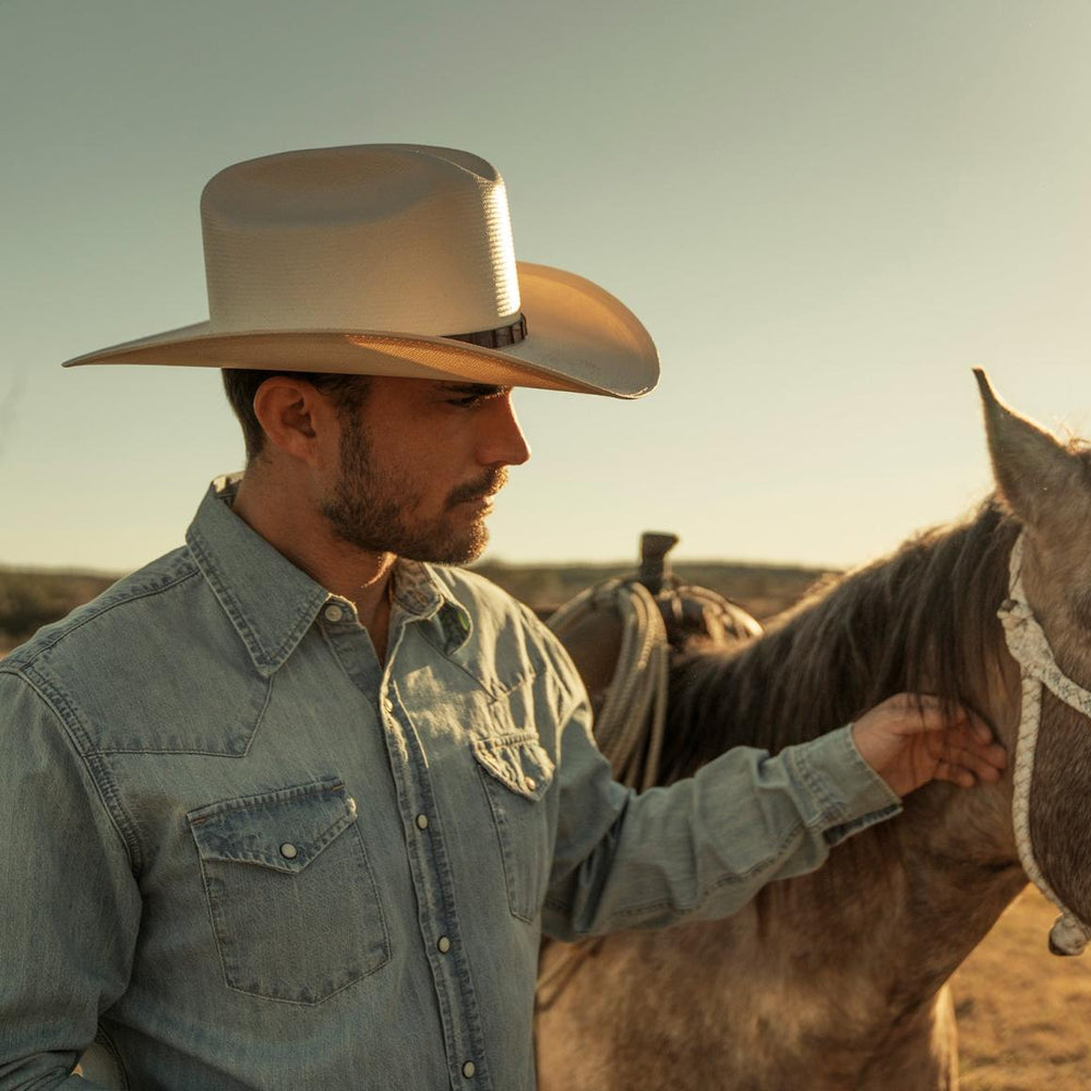 Evilla De Oro 1000X Straw Cowboy Hat Natural | Men/Women Stetson Western