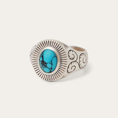 Filigree Ring With Turquoise | Men/Women Stetson Jewelry