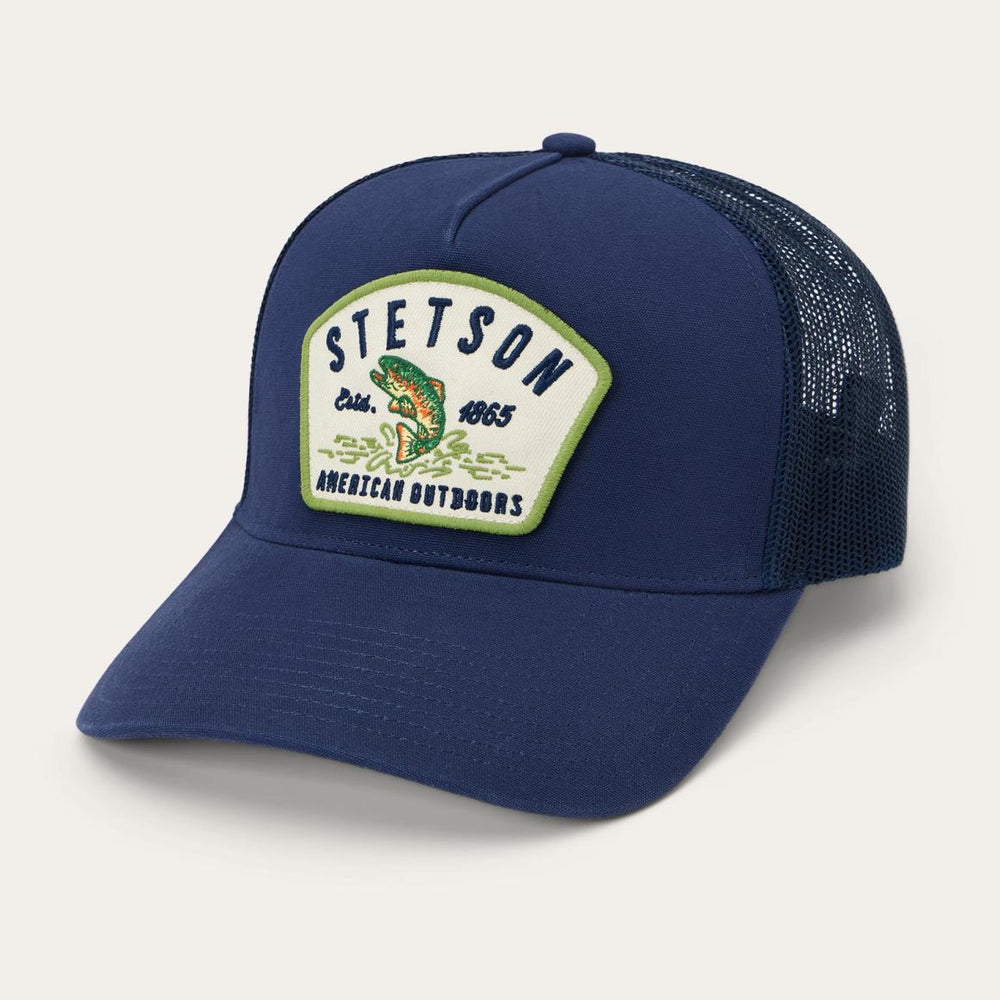 Fishing Patch Trucker Cap Navy | Men/Women Stetson Caps &amp; Truckers