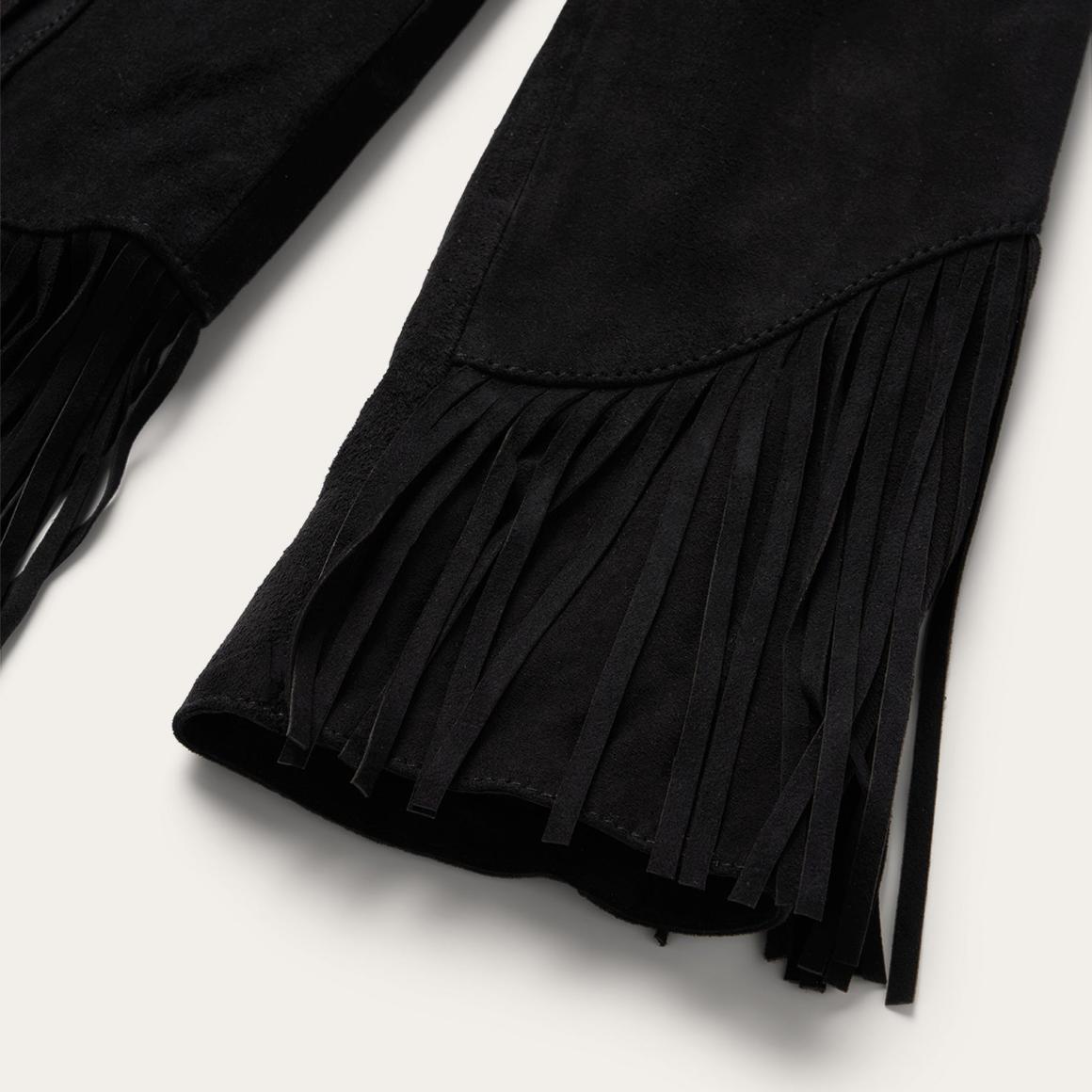 Fringe Suede Jacket Black | Women Stetson Fringe Jackets
