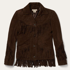 Fringe Suede Jacket Chocolate | Women Stetson Fringe Jackets