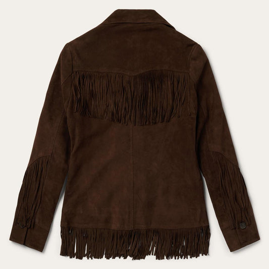 Fringe Suede Jacket Chocolate | Women Stetson Jackets