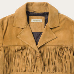 Fringe Suede Jacket Tan | Women Stetson Fringe Jackets