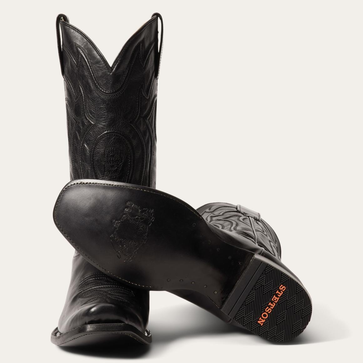 Garrett Boots Black | Men Stetson Western