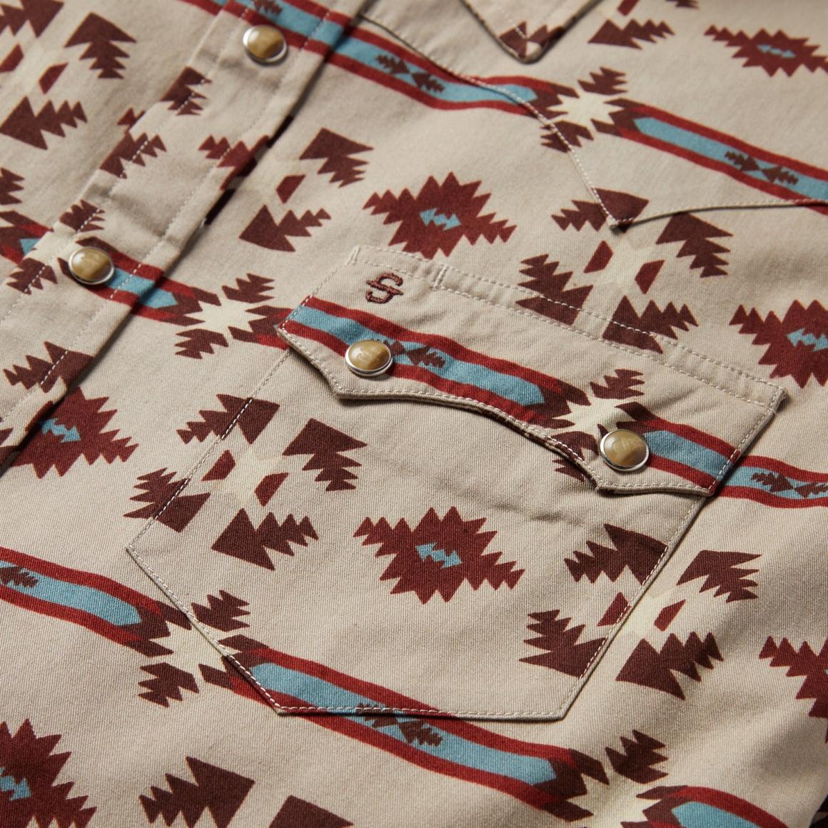 Gaucho Stripe Shirt Brown | Men Stetson Modern Cut