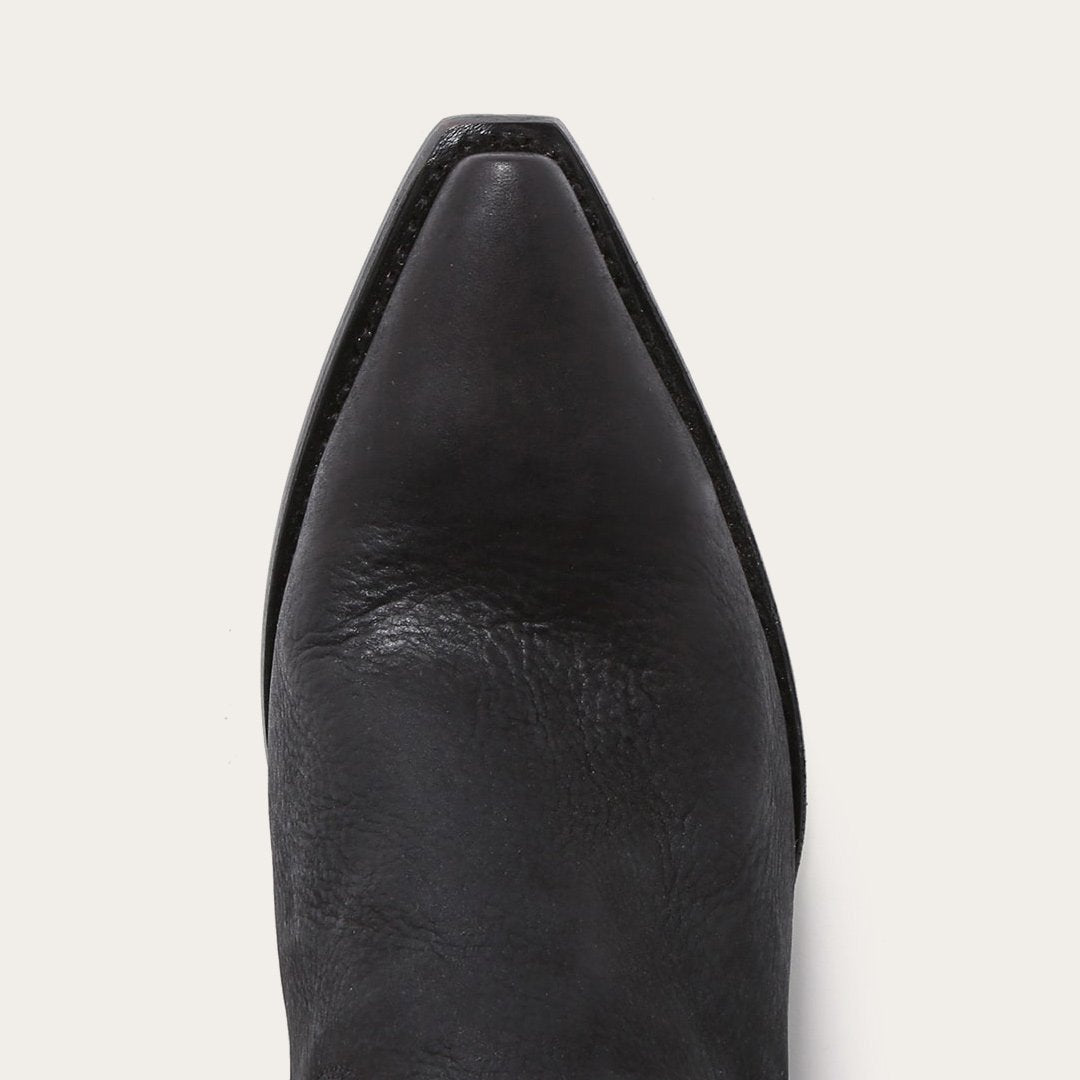 Glam Over-The-Knee Fringe Boot Black Leather | Women Stetson Western