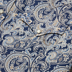 Greenspring Paisley Short Sleeve Western Shirt Blue | Men Stetson Western Shirts