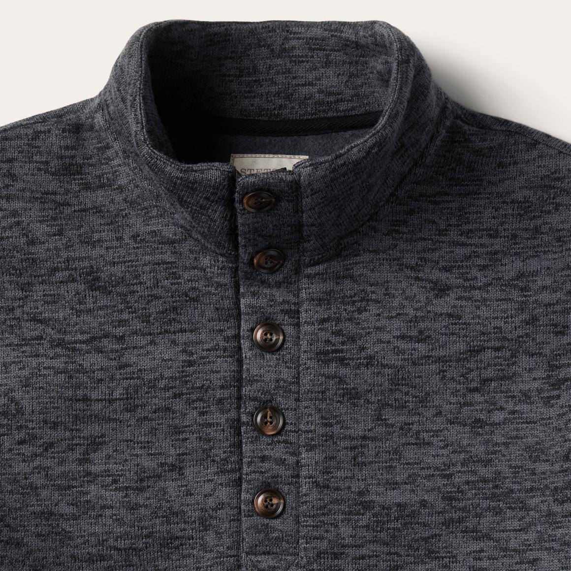 Grey Bonded Knit Sweater Grey | Men Stetson Sweaters &amp; Hoodies