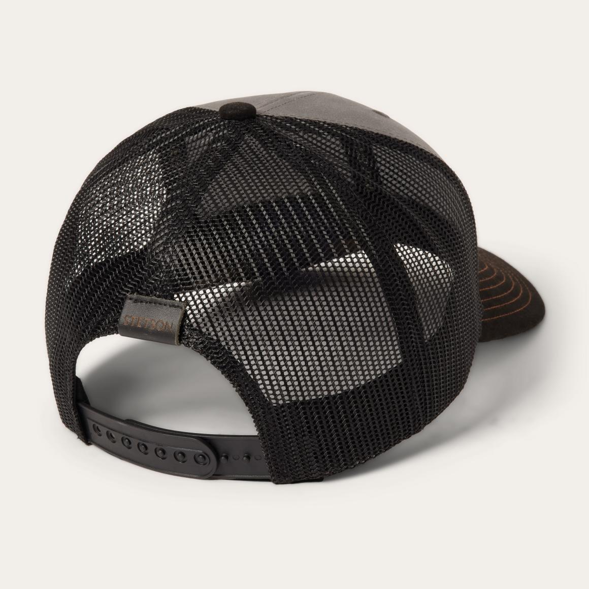 Grey Heritage Script Trucker Cap Grey | Men/Women Stetson Caps &amp; Truckers