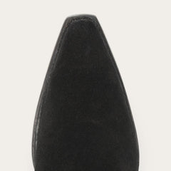 Halle Suede Fringe Side Zip Boot Black | Women Stetson Shorties