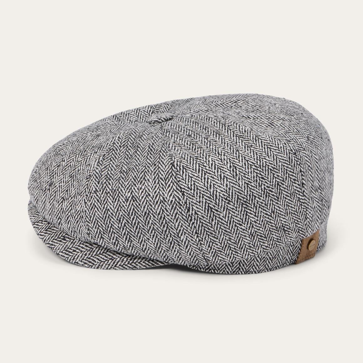 Herringbone Silk Hatteras Black Herringbone | Men/Women Stetson Caps &amp; Truckers