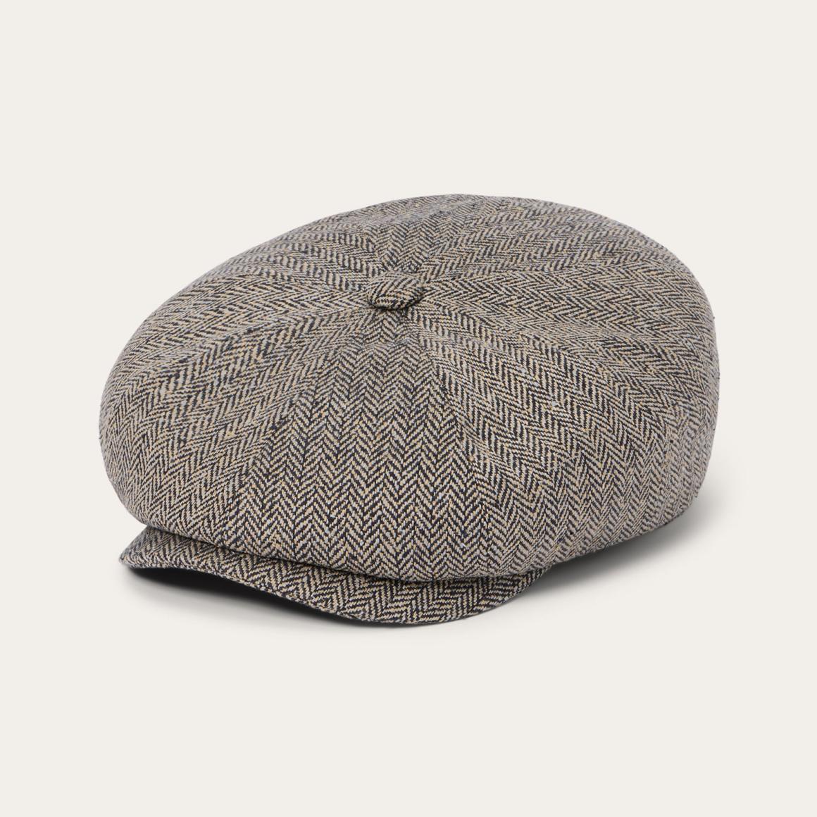 Herringbone Silk Hatteras Black/brown Herringbone | Men/Women Stetson Caps &amp; Truckers