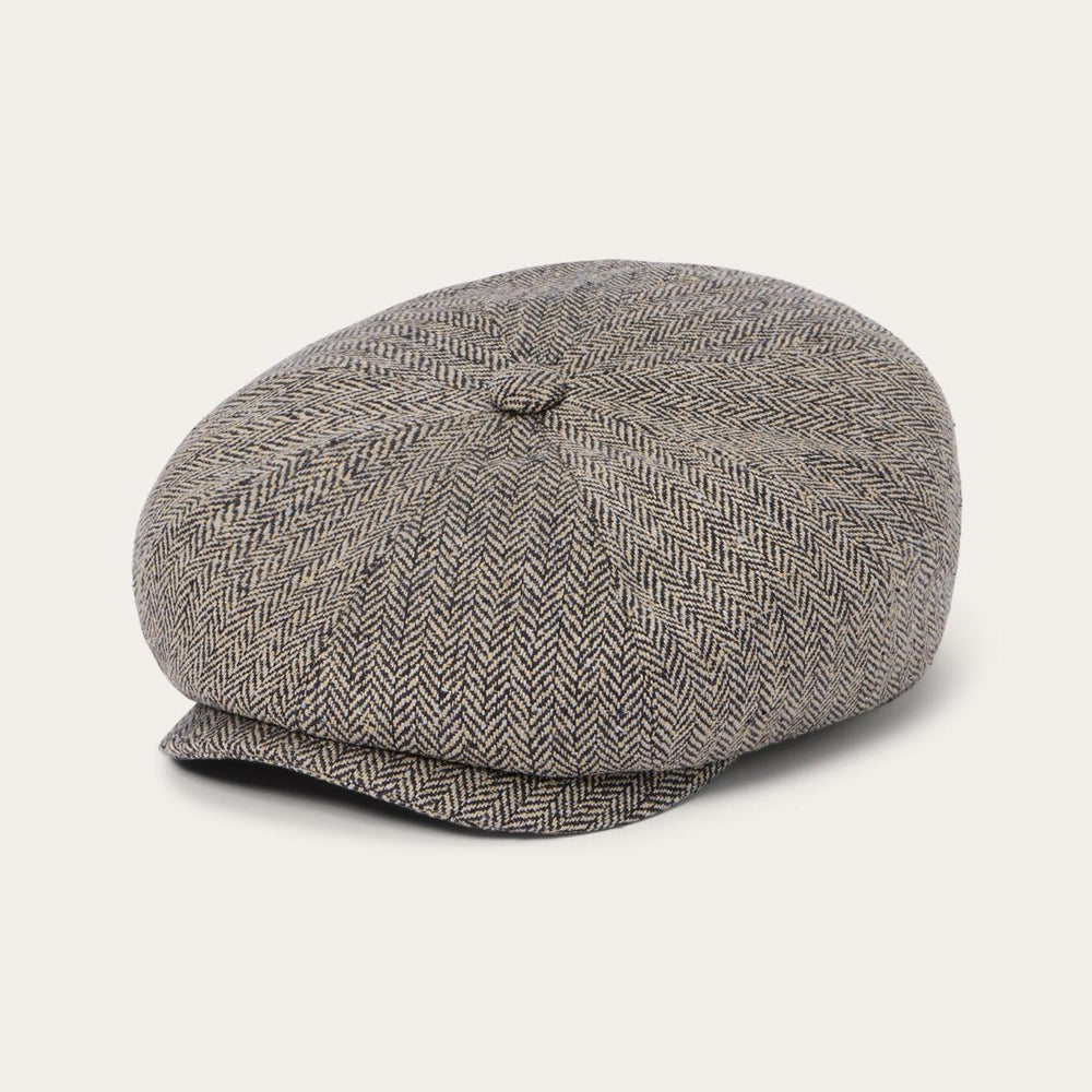 Herringbone Silk Hatteras Black/brown Herringbone | Men/Women Stetson Caps &amp; Truckers