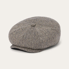 Herringbone Silk Hatteras Black/brown Herringbone | Men/Women Stetson Caps &amp; Truckers