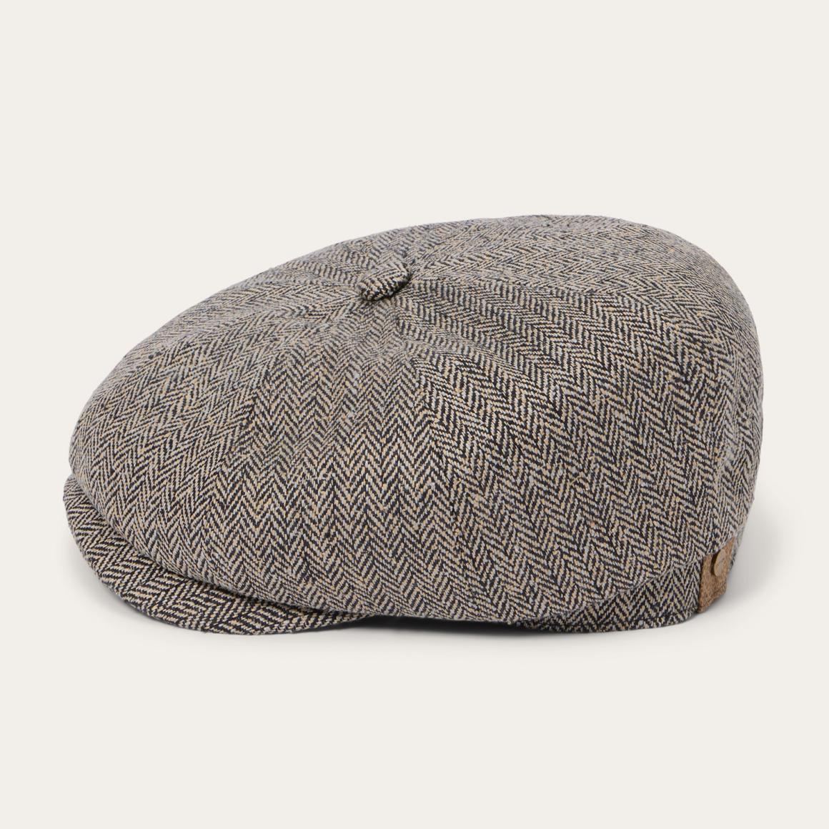 Herringbone Silk Hatteras Black/brown Herringbone | Men/Women Stetson Caps &amp; Truckers
