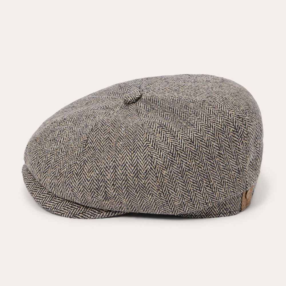 Herringbone Silk Hatteras Black/brown Herringbone | Men/Women Stetson Caps &amp; Truckers