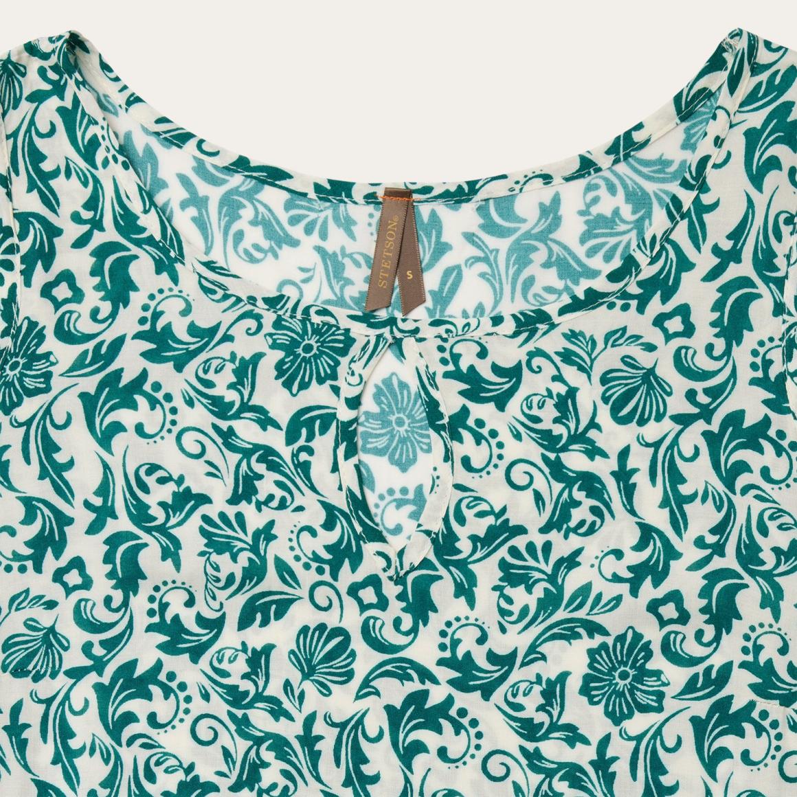 Jade Floral Print Sleeveless Dress Green | Women Stetson Midi