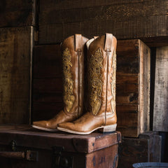 Jules Hand Tooled Leather Boot Brown | Women Stetson Western