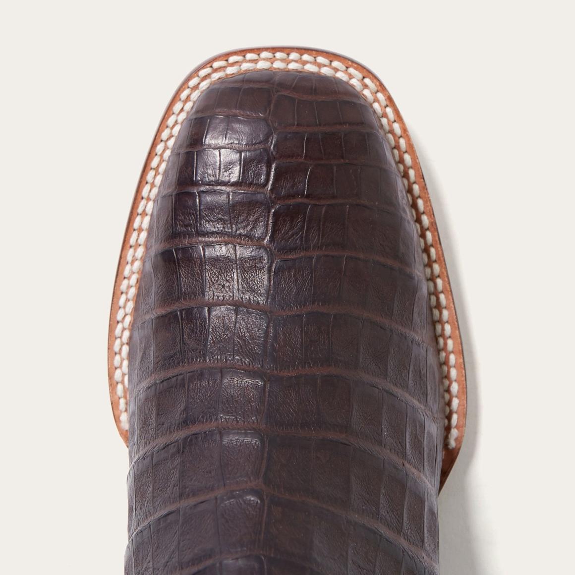 Kaycee Brown Caiman Belly Cowboy Boot Brown | Men Stetson Exotics