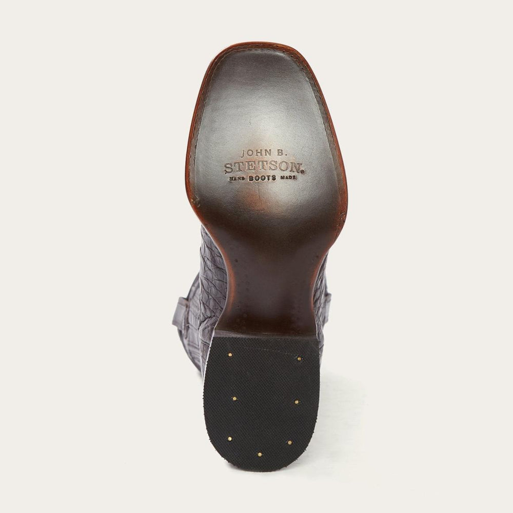Kaycee Brown Caiman Belly Cowboy Boot Brown | Men Stetson Western