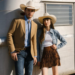 Lamb Suede Fringe Mini Skirt Brown | Women Stetson Skirts &amp; Shorts