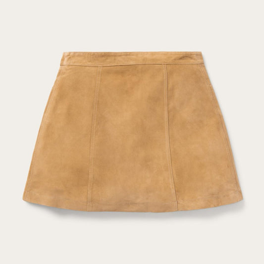Lamb Suede Gored Skirt Brown | Women Stetson Skirts &amp; Shorts