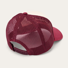Lasso Trucker Cap Off White / Maroon | Men/Women Stetson Caps &amp; Truckers