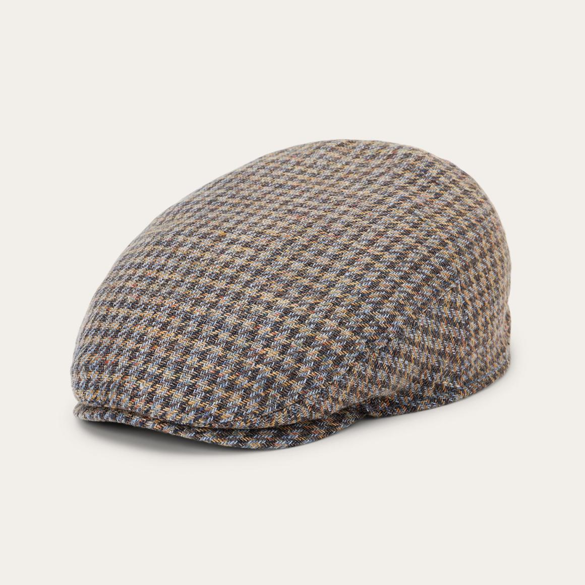 Linen/Cotton Houndstooth Driver Cap Multicolor Houndstooth | Men/Women Stetson Caps &amp; Truckers