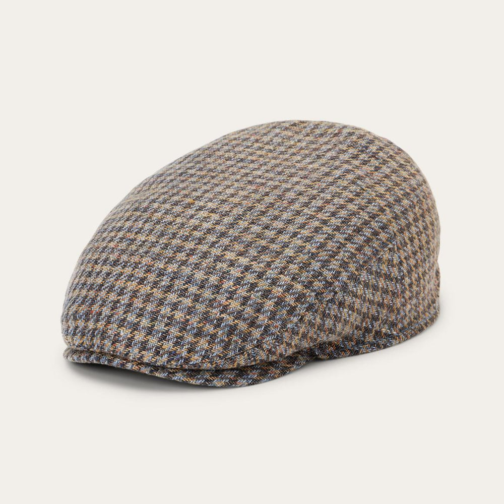 Linen/Cotton Houndstooth Driver Cap Multicolor Houndstooth | Men/Women Stetson Caps &amp; Truckers