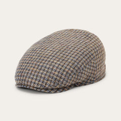 Linen/Cotton Houndstooth Driver Cap Multicolor Houndstooth | Men/Women Stetson Caps &amp; Truckers
