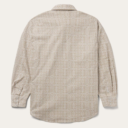 Medallion Print Western Shirt Brown | Men Stetson Western Shirts