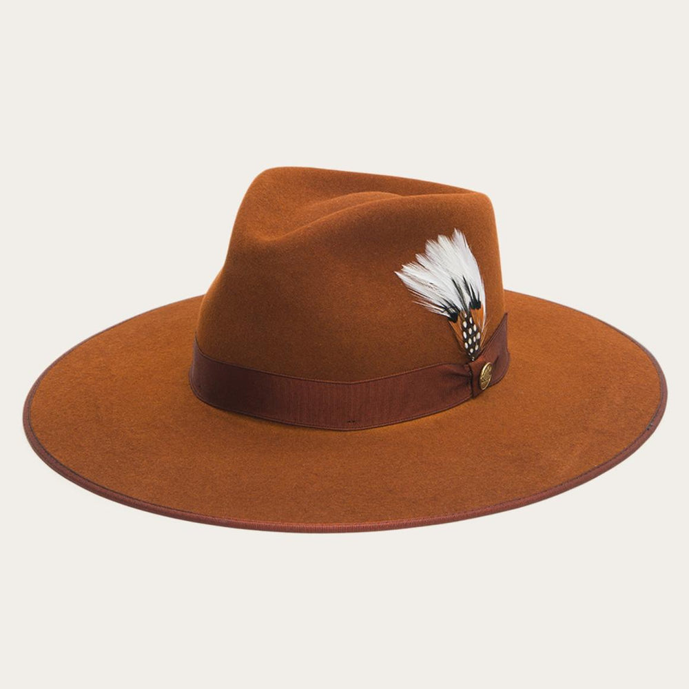 Midtown Wide Flat Brim Hat Black | Men/Women Stetson Fedora