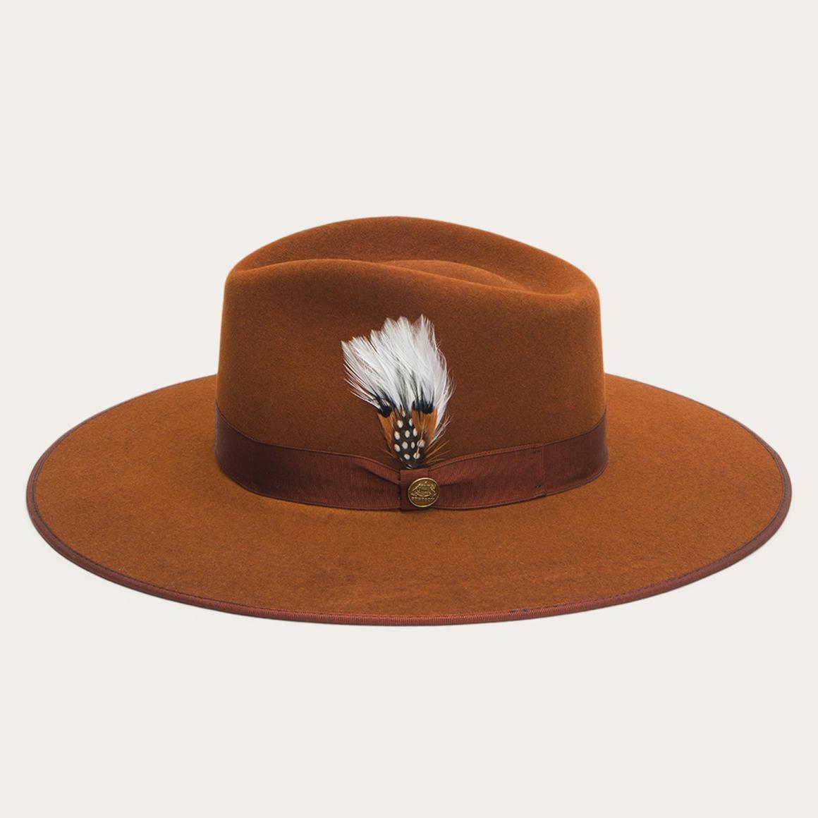 Midtown Wide Flat Brim Hat Black | Men/Women Stetson Fedora