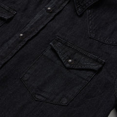 Modern Denim Western Shirt Black | Men Stetson Denim Shirts