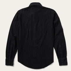 Modern Denim Western Shirt Black | Men Stetson Modern Cut
