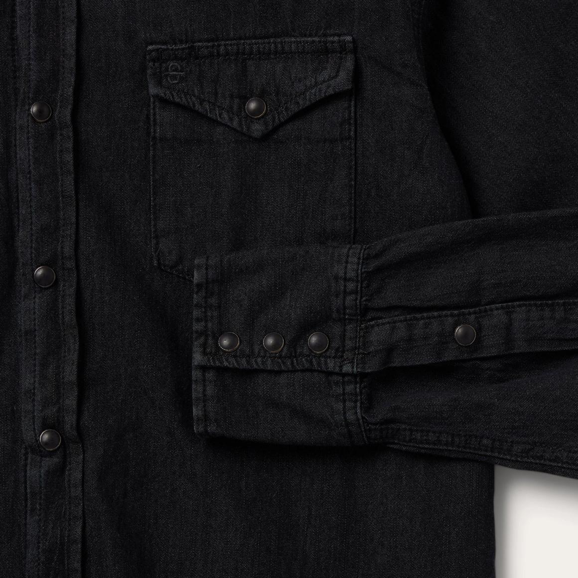 Modern Denim Western Shirt Black | Men Stetson Western Shirts