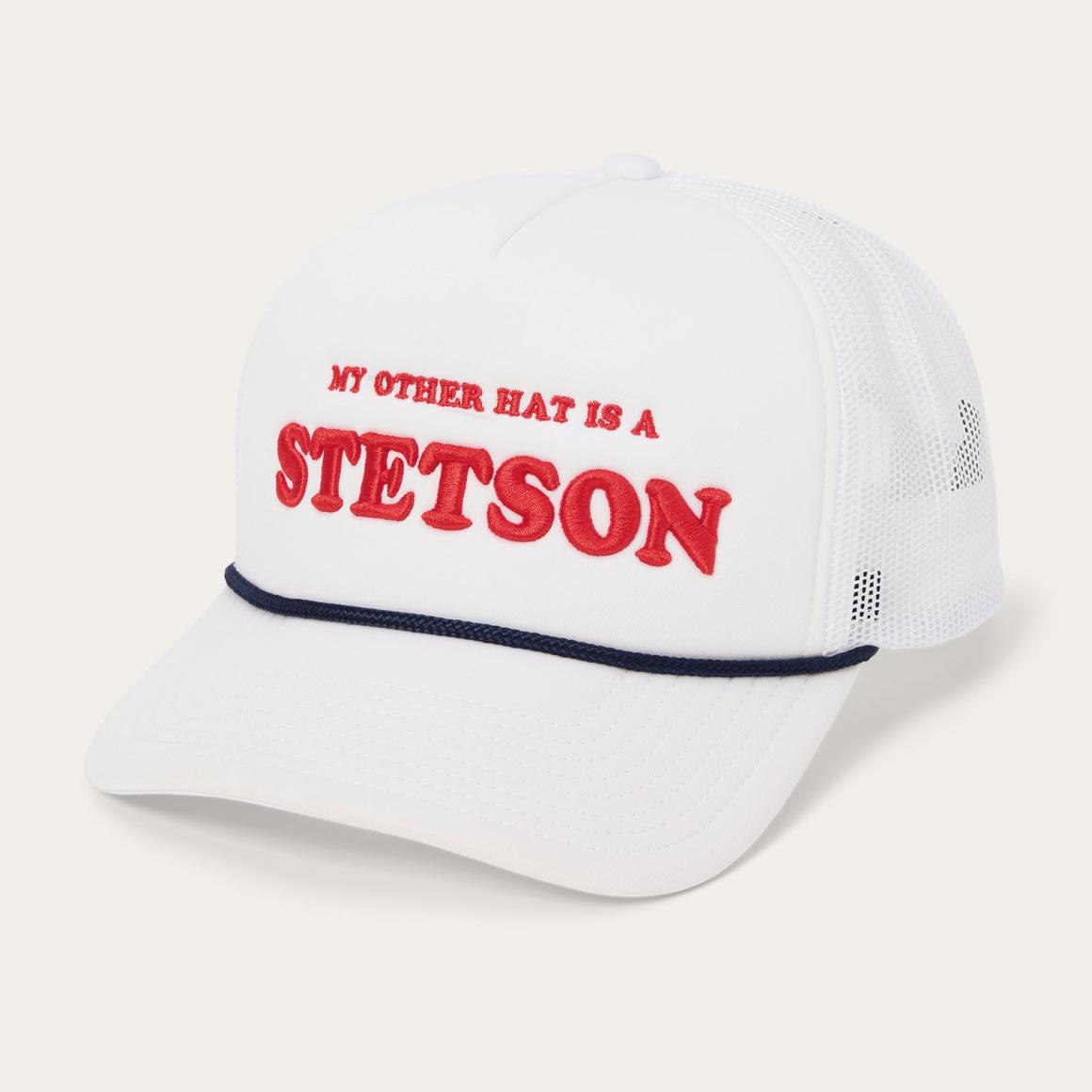 My Other Hat Is A Stetson Trucker Cap White | Men/Women Stetson Caps &amp; Truckers