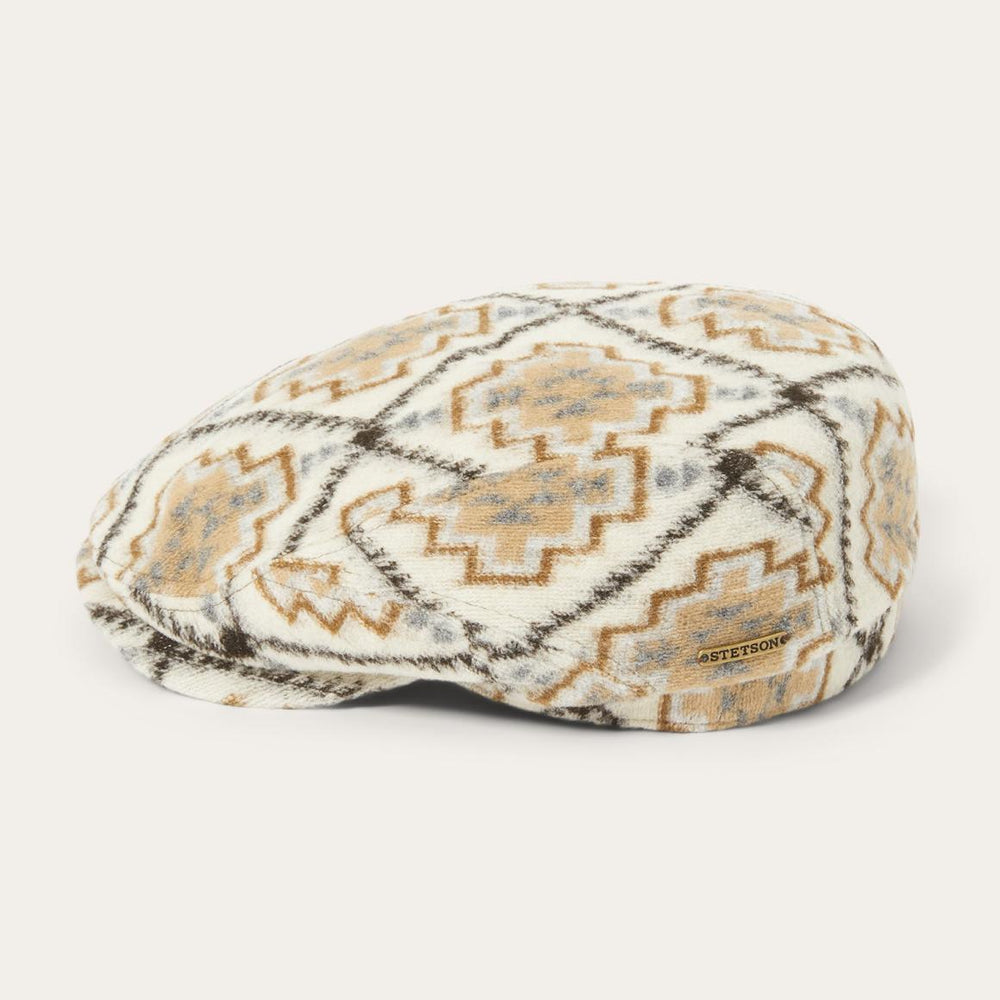 Navajo Jersey Driver Cap Off White / Beige | Men/Women Stetson Caps &amp; Truckers