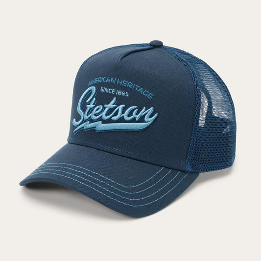 Navy Embroidered 1865 Trucker Cap Navy | Men/Women Stetson Caps &amp; Truckers