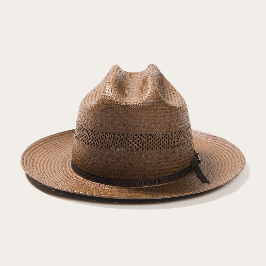 Open Road Vented Straw Cowboy Hat Chocolate | Men/Women Stetson Fedora