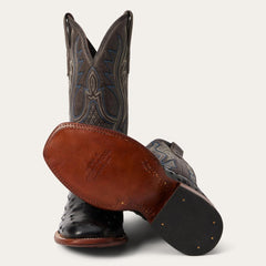 Ozzy Ostrich Boot Black | Men Stetson Exotics