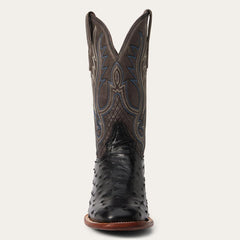 Ozzy Ostrich Boot Black | Men Stetson Western